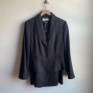 Tahari ASL Dark Brown Blazer & Skirt Set